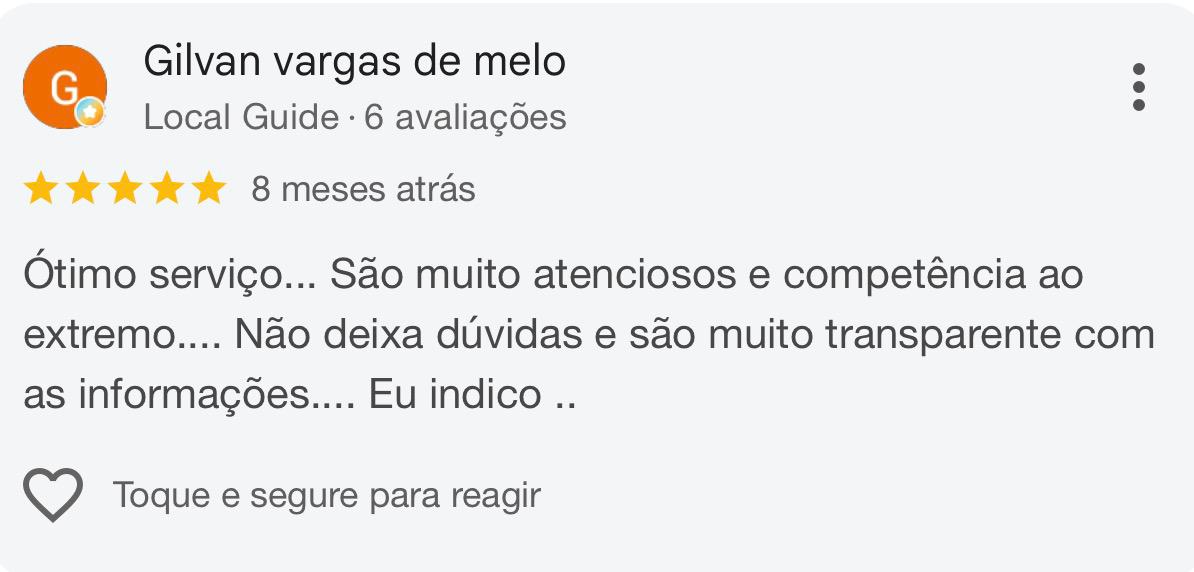 Avaliação Google 1 - Líder Indenizações
