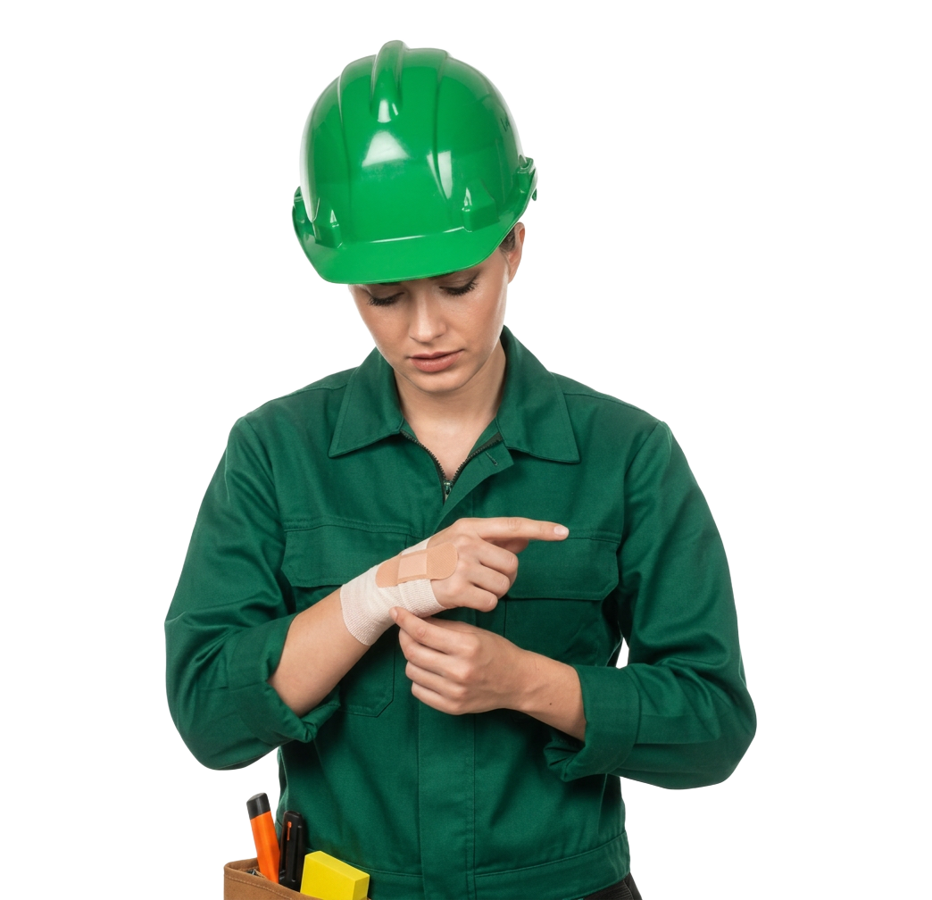 Se machucou durante o trabalho?